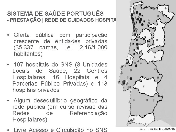 SISTEMA DE SAÚDE PORTUGUÊS - PRESTAÇÃO | REDE DE CUIDADOS HOSPITALARES • Oferta pública