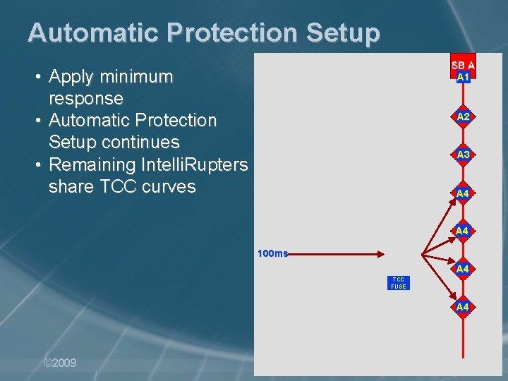 Automatic Protection Setup • Apply minimum response • Automatic Protection Setup continues • Remaining