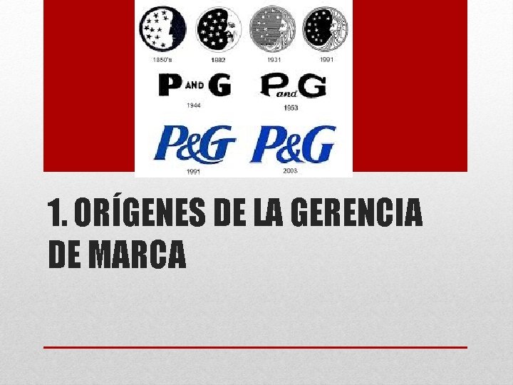 1. ORÍGENES DE LA GERENCIA DE MARCA 