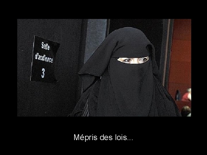 Mépris des lois. . . 