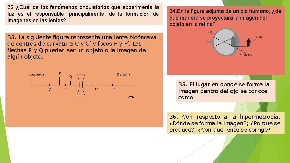 32 ¿Cua l de los feno menos ondulatorios que experimenta la luz es el