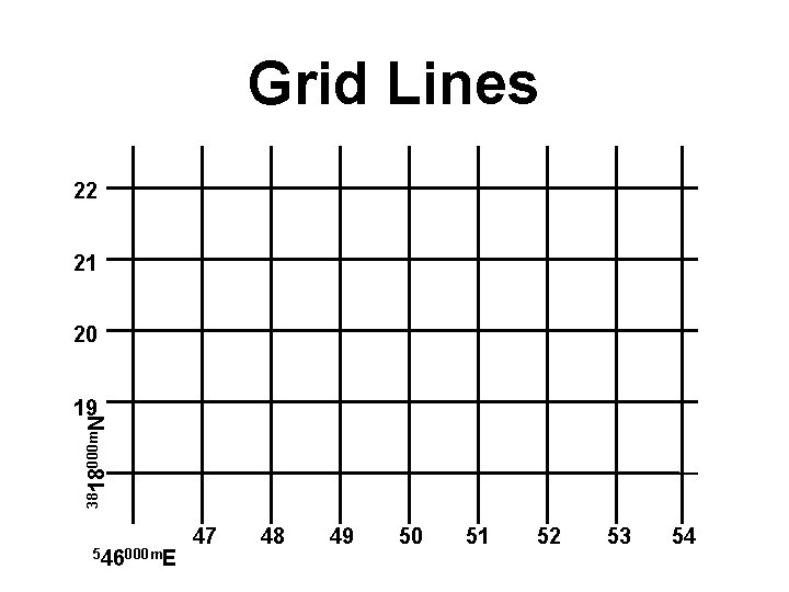 Grid Lines 22 21 20 3818000 m. N 19 546000 m. E 47 48