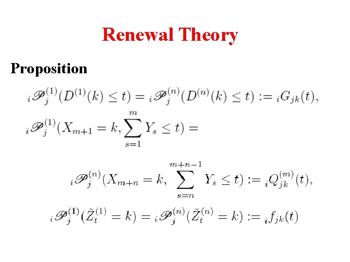 Renewal Theory Proposition 
