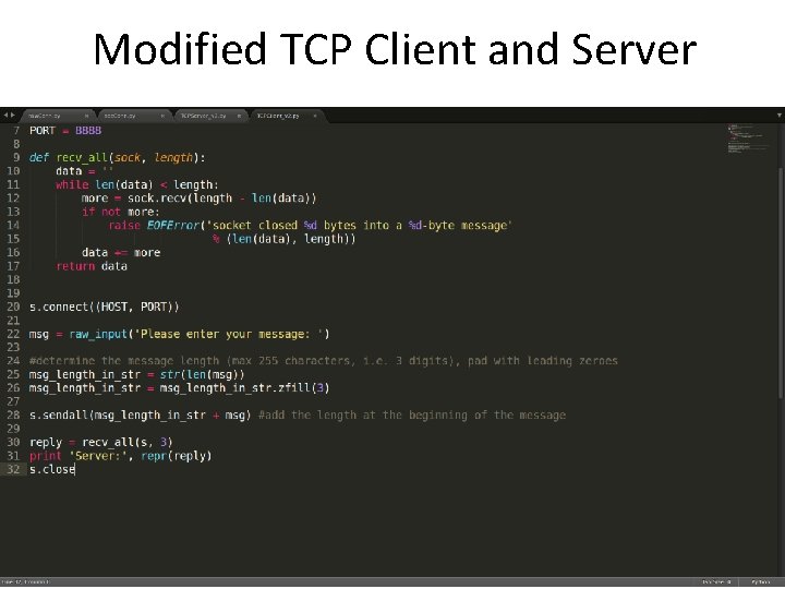 Modified TCP Client and Server 19 