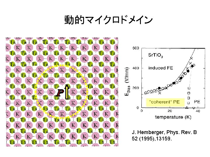 動的マイクロドメイン J. Hemberger, Phys. Rev. B 52 (1995), 13159. 