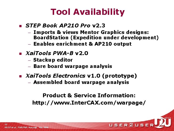 Tool Availability n STEP Book AP 210 Pro v 2. 3 — — n