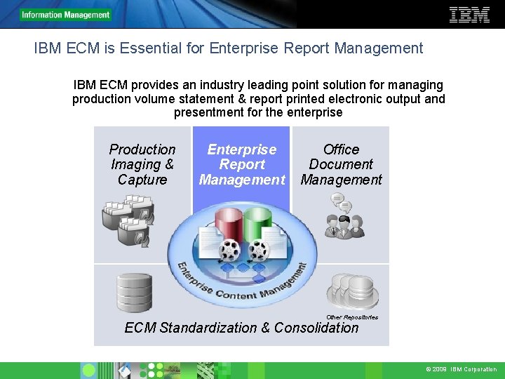 IBM ECM is Essential for Enterprise Report Management IBM ECM provides an industry leading