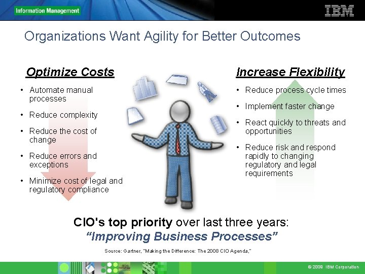 Organizations Want Agility for Better Outcomes Optimize Costs • Automate manual processes Increase Flexibility