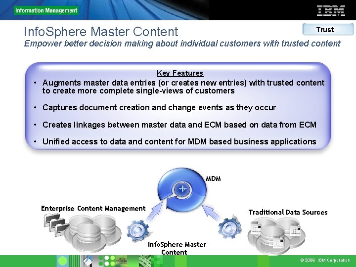 Info. Sphere Master Content Trust Empower better decision making about individual customers with trusted