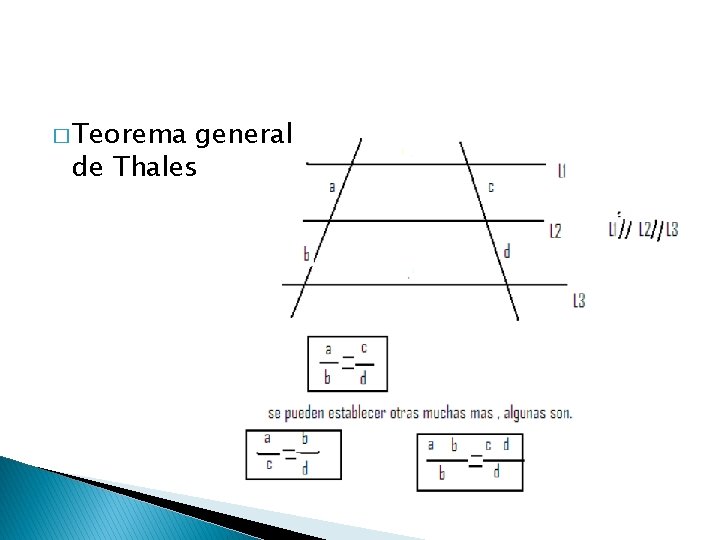 � Teorema general de Thales 