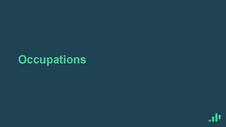Occupations 