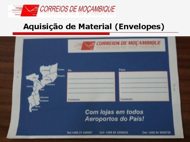 Aquisição de Material (Envelopes) 