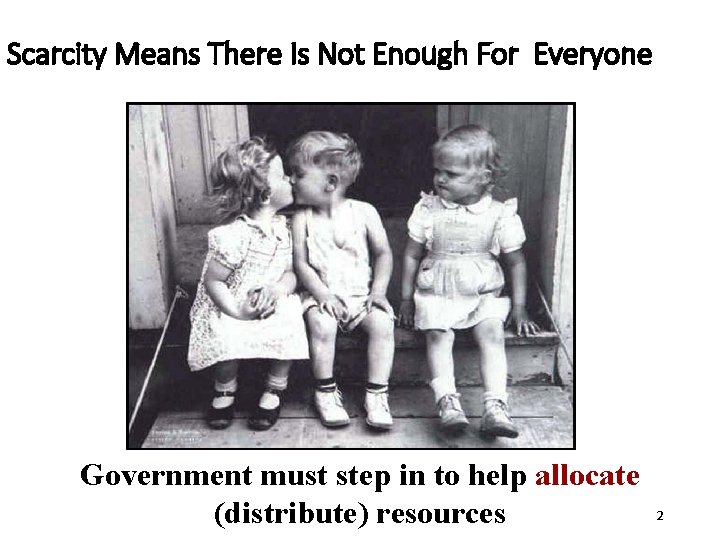 Scarcity Means There Is Not Enough For Everyone Government must step in to help