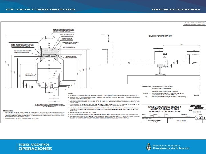 DISEÑO Y FABRICACIÓN DE DISPOSITIVO PARA CARGA DE RIELES Subgerencia de Desarrollo y Normas DISEÑO Y FABRICACIÓN DE DISPOSITIVO PARA CARGA DE RIELES Subgerencia de Desarrollo y Normas