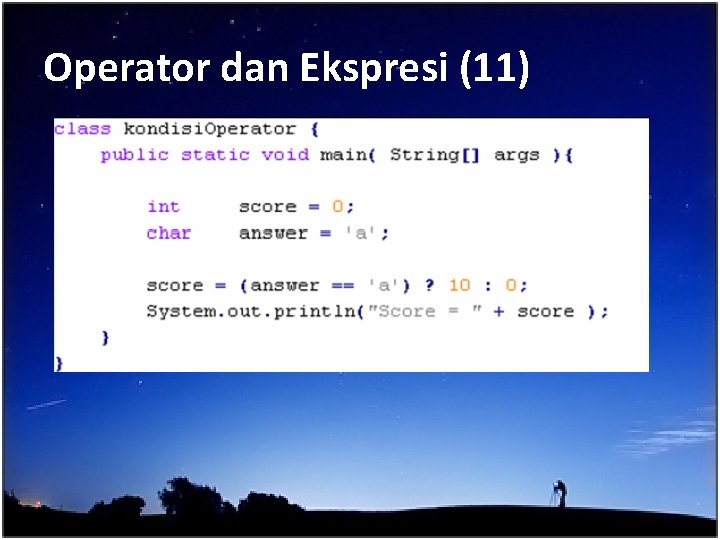 Operator dan Ekspresi (11) 