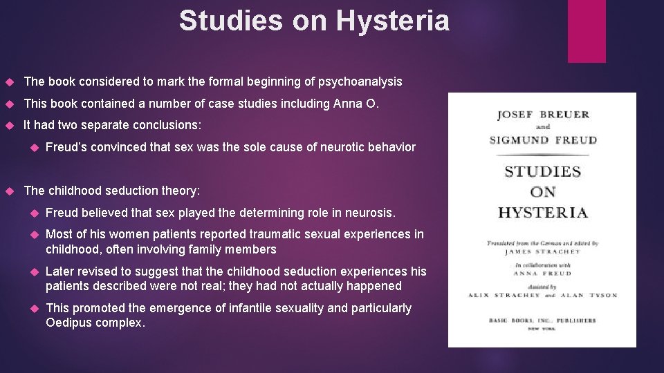 Chapter 13 PSYCHOANALYSIS THE BEGINNINGS LECTURE PREPARED BY