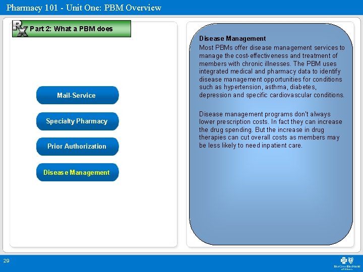 Pharmacy 101 - Unit One: PBM Overview Part 2: What a PBM does Mail-Service