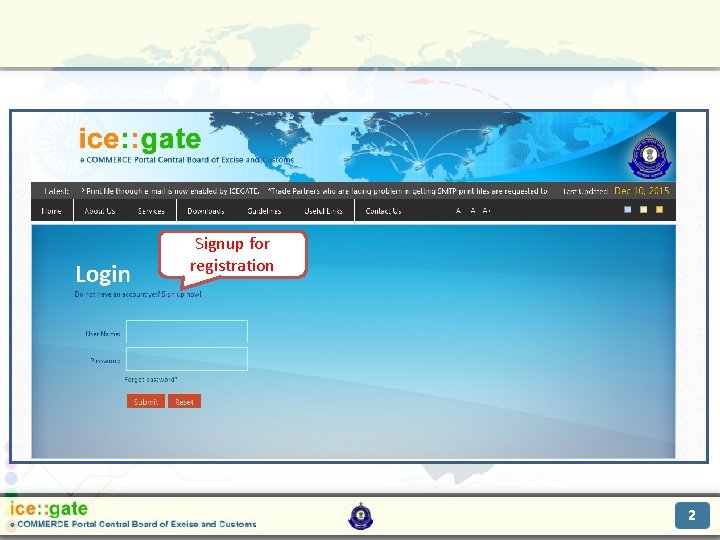 Trade Partners Signup for registration 2 
