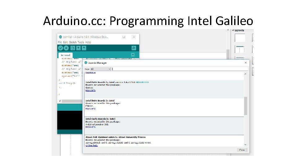 Arduino. cc: Programming Intel Galileo 