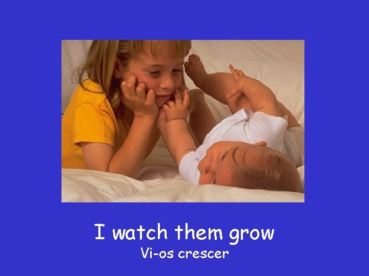 I watch them grow Vi-os crescer 