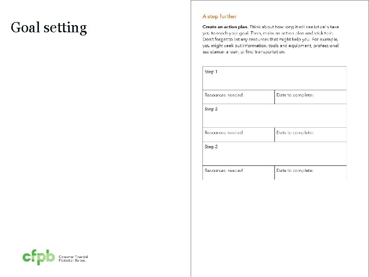 Goal setting 
