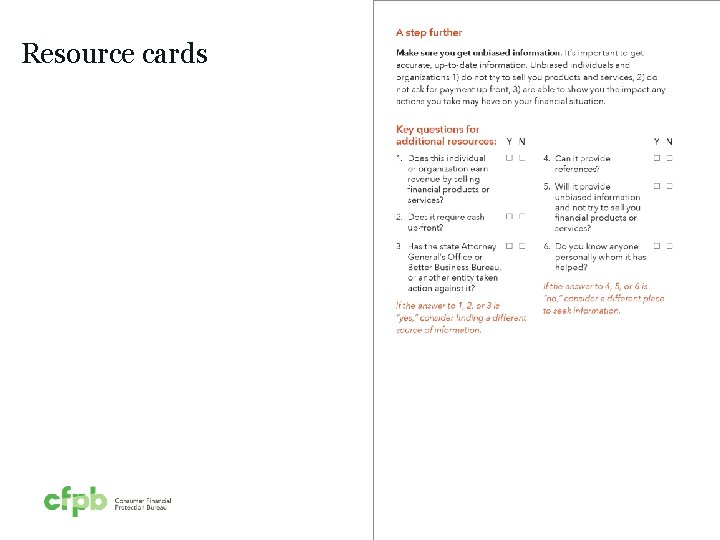 Resource cards 