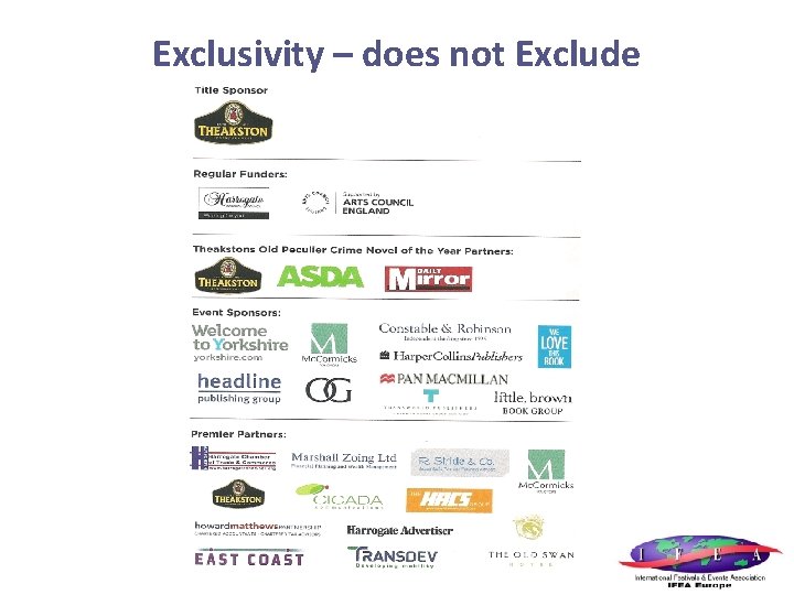 Exclusivity – does not Exclude 