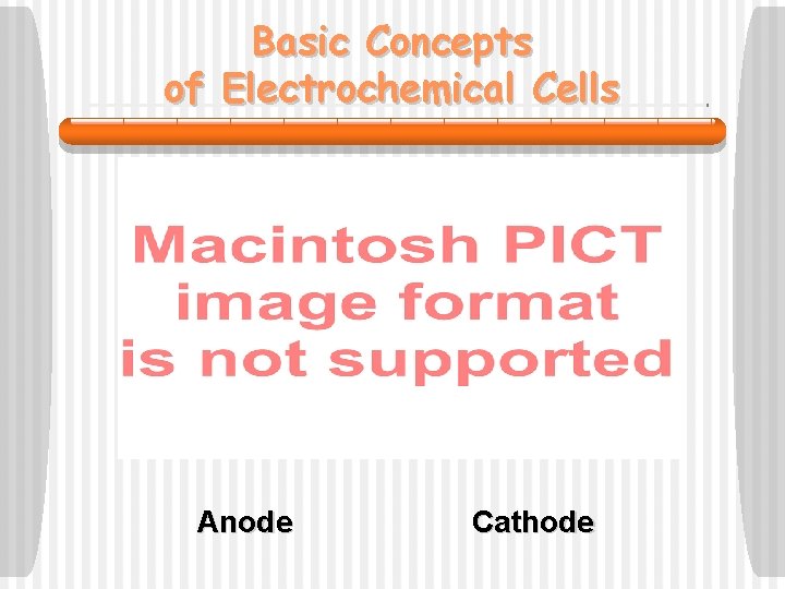 Basic Concepts of Electrochemical Cells Anode Cathode 