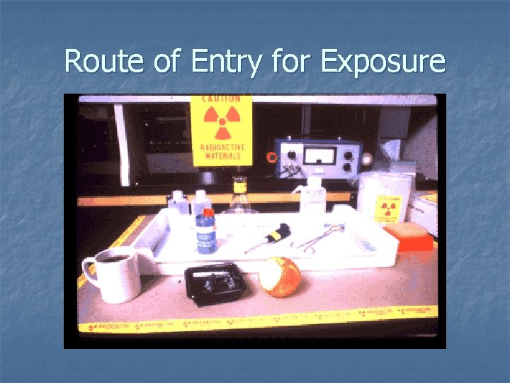 Route of Entry for Exposure 