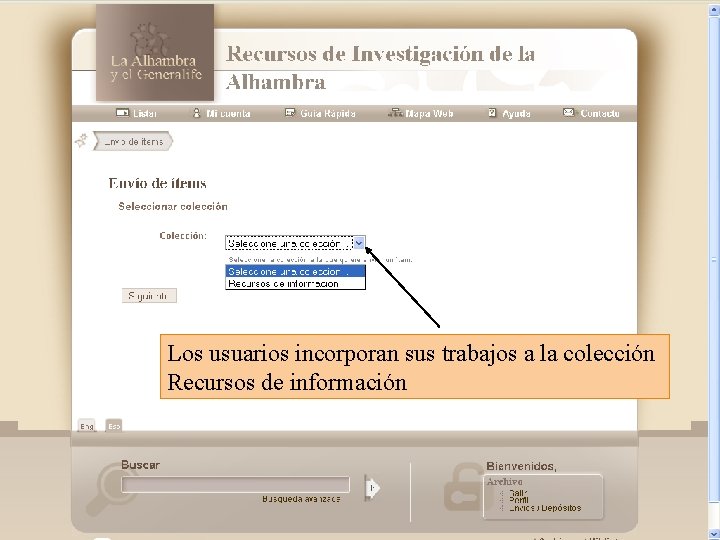 Los usuarios incorporan sus trabajos a la colección Recursos de información 