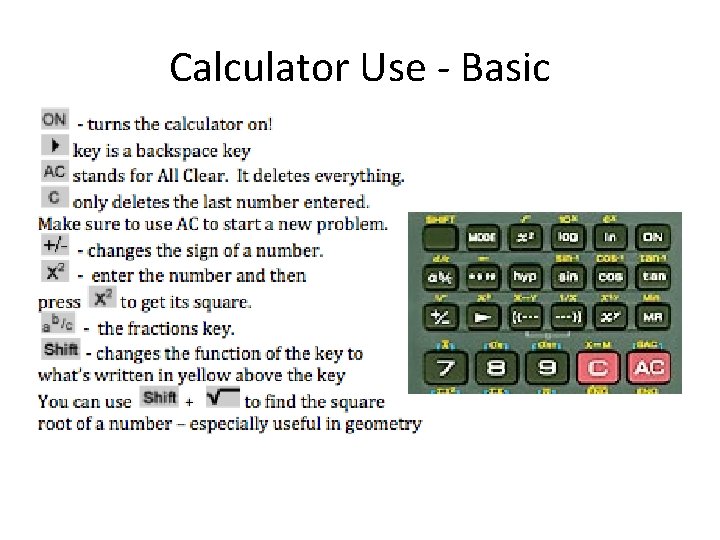 Calculator Use - Basic 