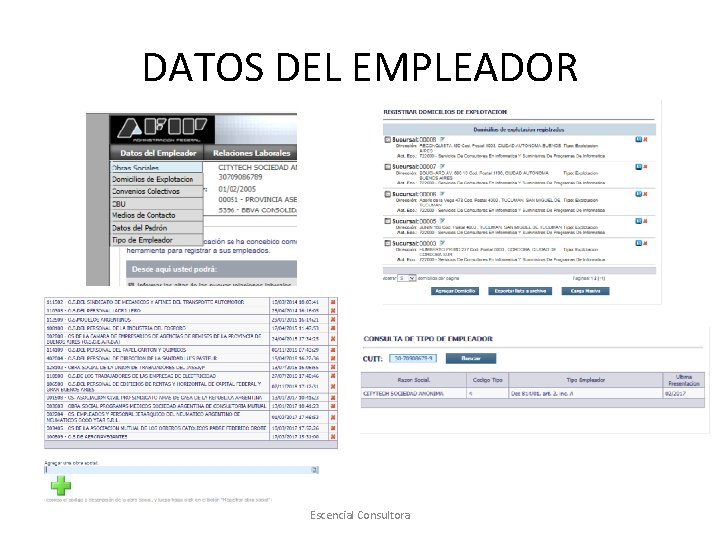 DATOS DEL EMPLEADOR Escencial Consultora 