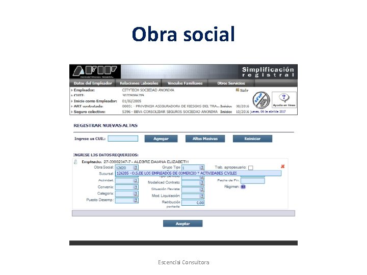 Obra social Escencial Consultora 