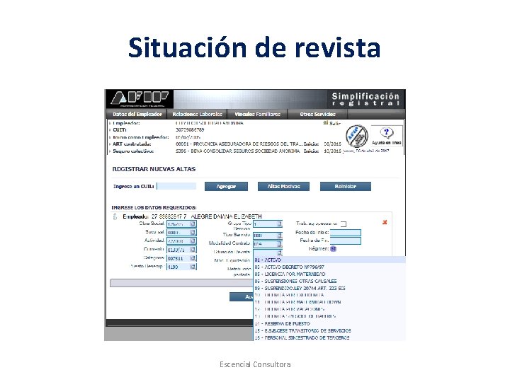 Situación de revista Escencial Consultora 