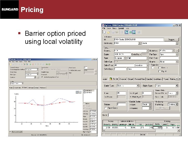 Pricing § Barrier option priced using local volatility 