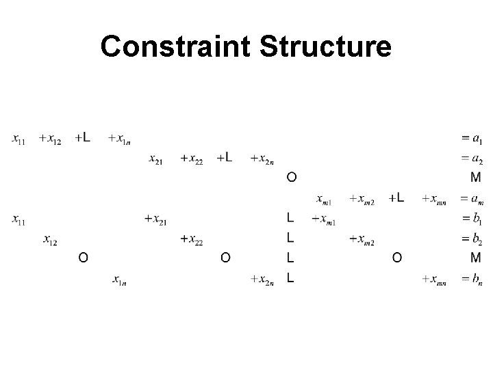 Constraint Structure 