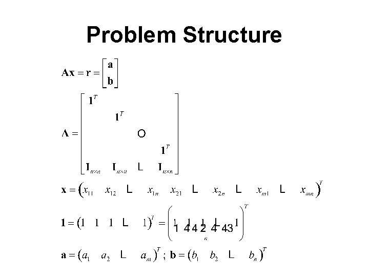 Problem Structure Problem Structure