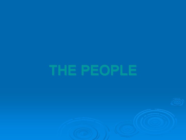 THE PEOPLE 