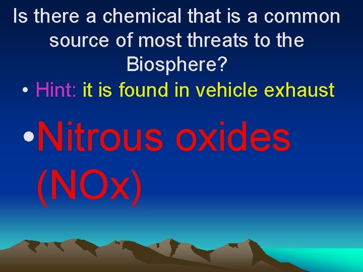 Is there a chemical that is a common source of most threats to the