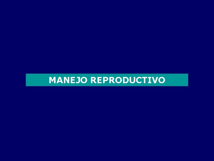 MANEJO REPRODUCTIVO 