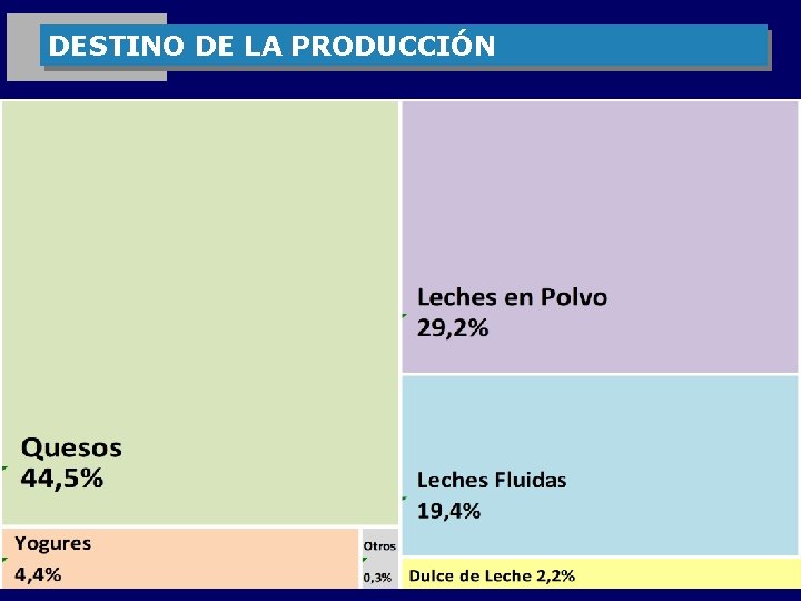 DESTINO DE LA PRODUCCIÓN 