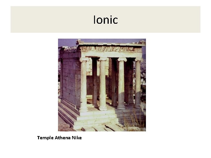 Ionic Temple Athena Nike 