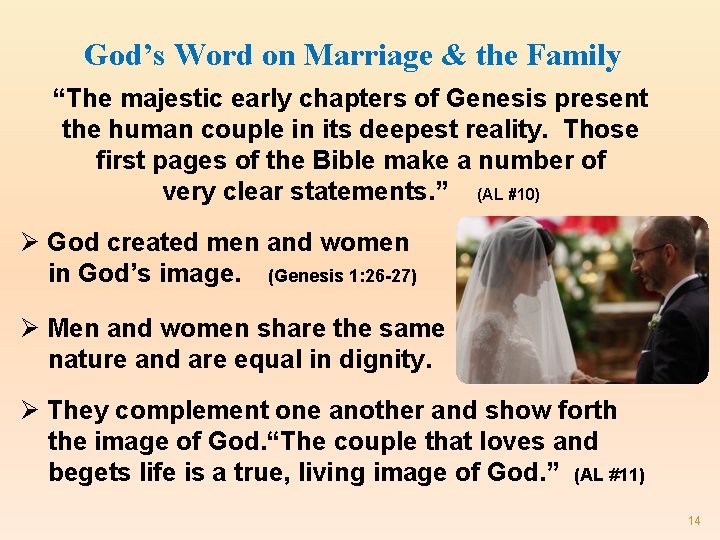 God’s Word on Marriage & the Family “The majestic early chapters of Genesis present