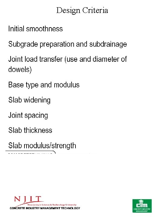 Design Criteria 