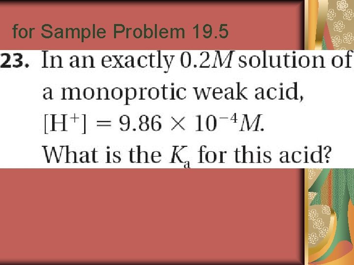 for Sample Problem 19. 5 