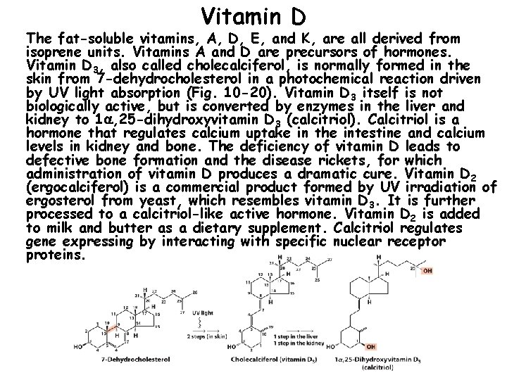 Vitamin D The fat-soluble vitamins, A, D, E, and K, are all derived from