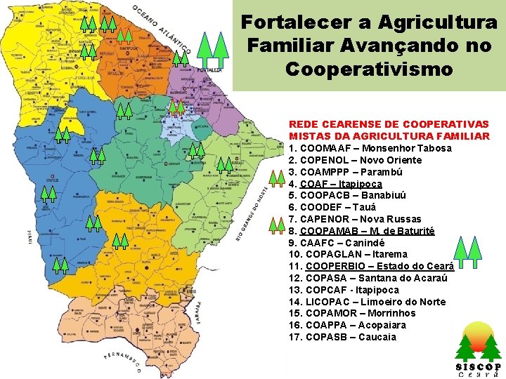 Fortalecer a Agricultura Familiar Avançando no Cooperativismo REDE CEARENSE DE COOPERATIVAS MISTAS DA AGRICULTURA