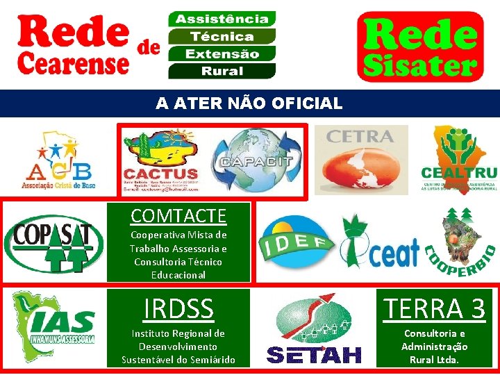 A ATER NÃO OFICIAL COMTACTE Cooperativa Mista de Trabalho Assessoria e Consultoria Técnico Educacional