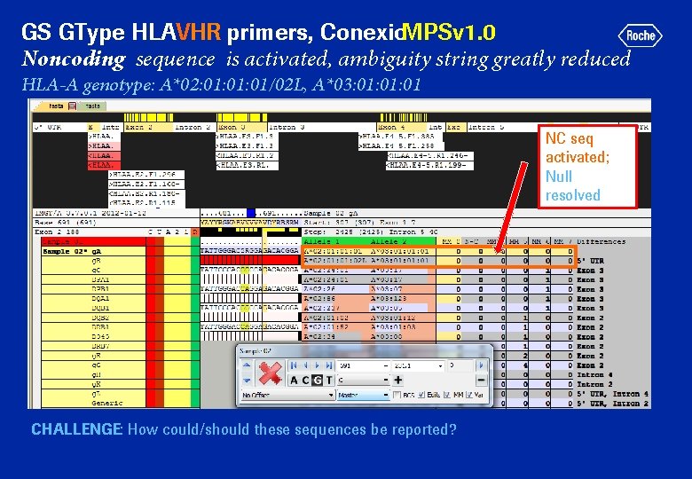 GS GType HLAVHR primers, Conexio. MPSv 1. 0 Noncoding sequence is activated, ambiguity string