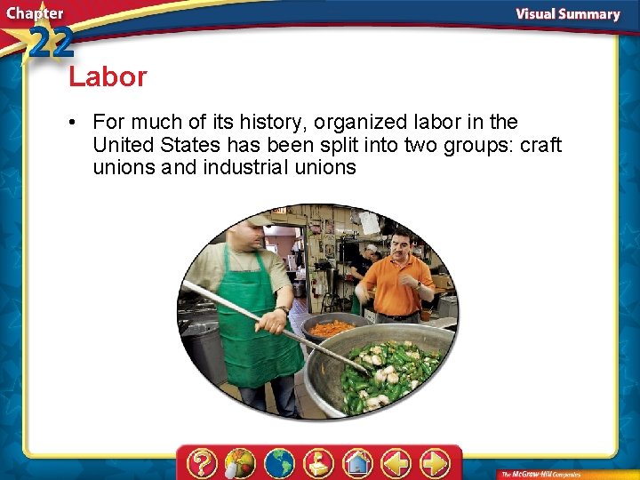 Labor • For much of its history, organized labor in the United States has